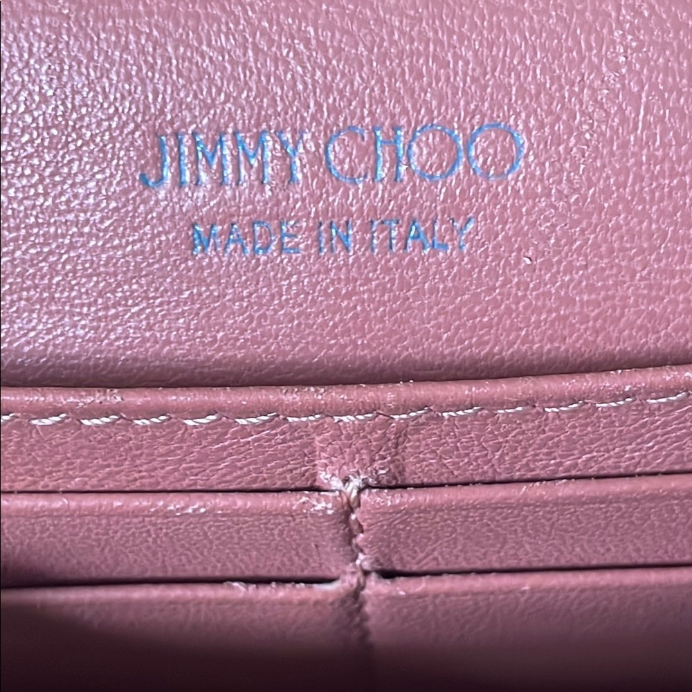 EUC Jimmy Choo Pink Leather Clutch/Long Wallet - Picture 7 of 11